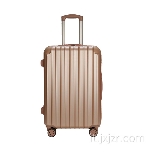 Valigia trolley per bagagli in ABS color oro
